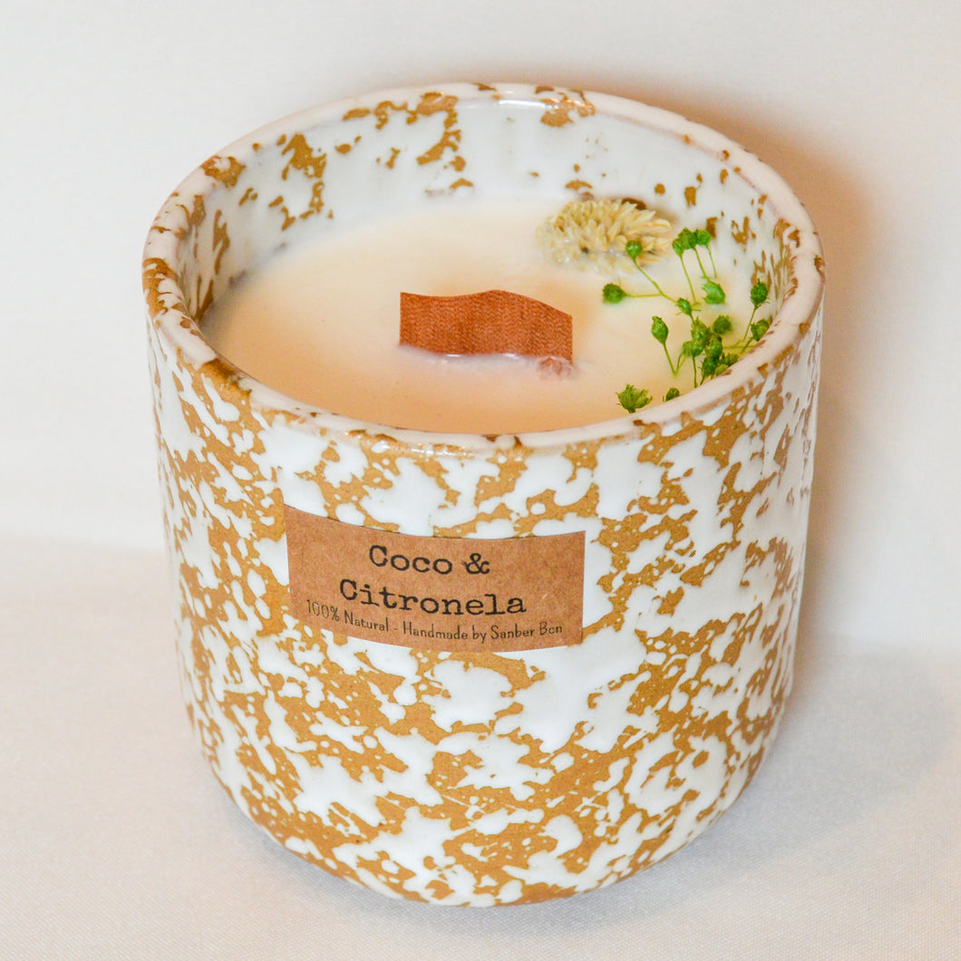 Ceramic Candle 600 ML - Citronela & Coco