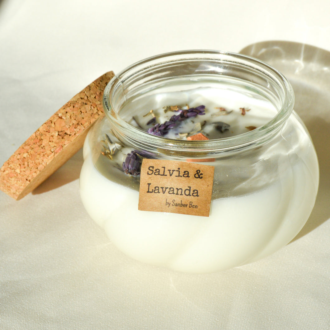 Flower Candle 450 ML - Salvia & Lavanda